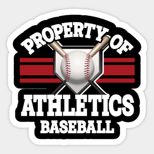 Proud Name Athletics Graphic Property Vintage Baseball Sticker